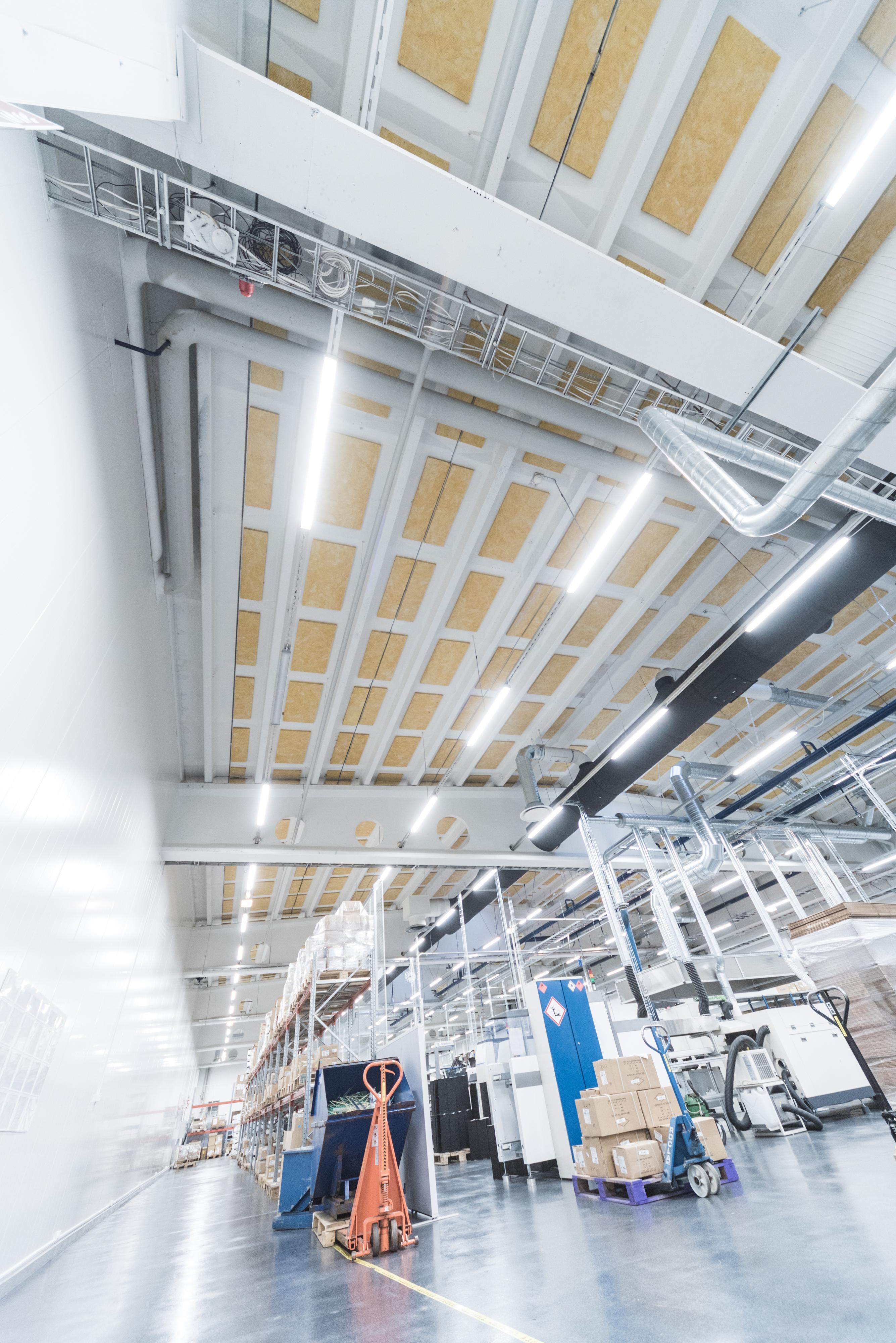 Helvar Factory Production Plant LED lighting
