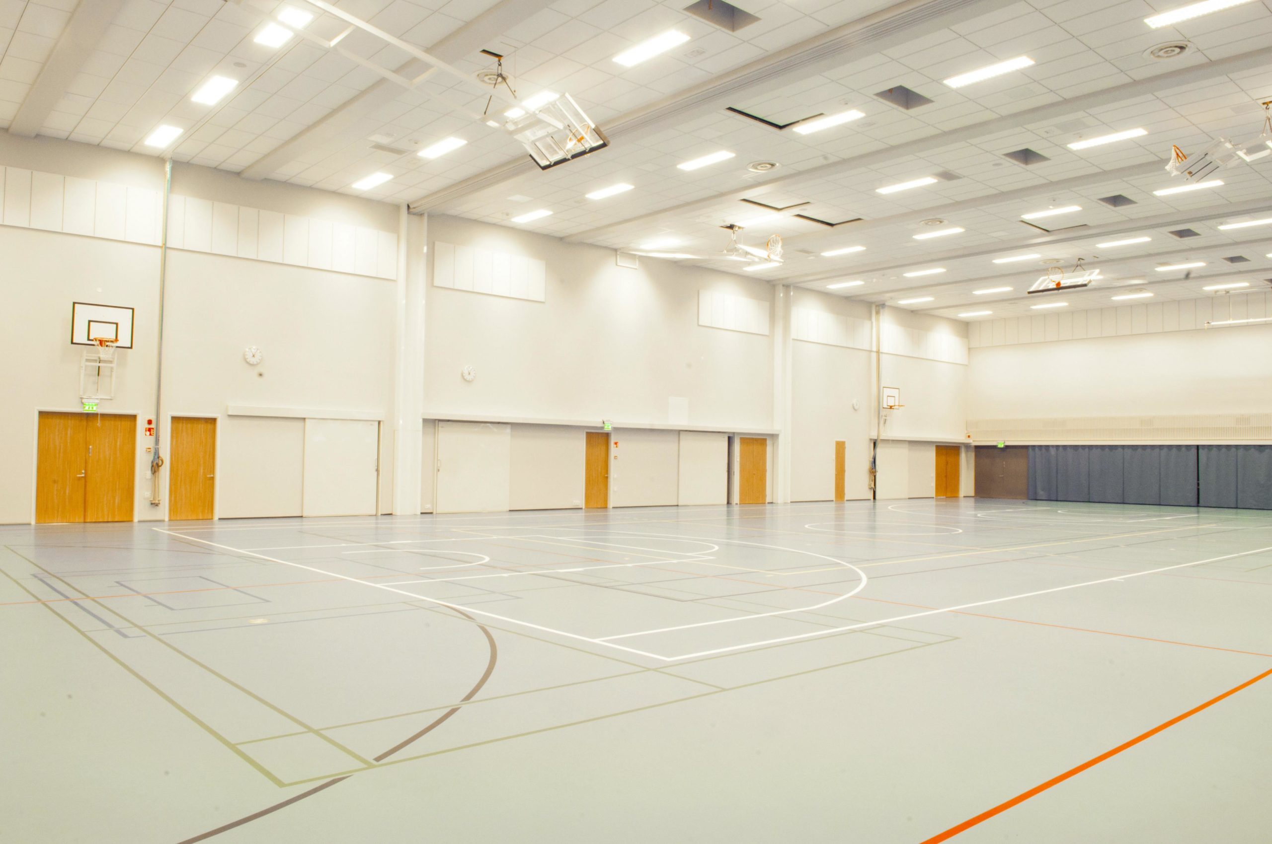 Helvar Vuores School Centre Sports hall LED lighting